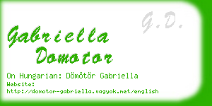 gabriella domotor business card