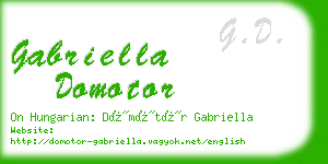 gabriella domotor business card